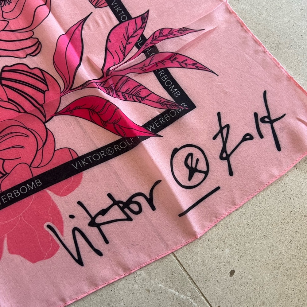 Viktor & Rolf Pink and Red Floral Scarf - Picture 4 of 9